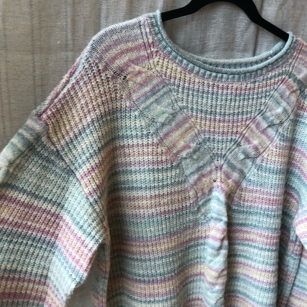 LC Lauren Conrad Beautiful Pastel Cable Knit Sweater Top.‎ Women’s XL - Picture 2 of 15